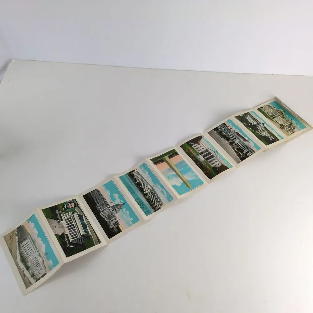 Souvenir Folder of‎ Washington DC 1920s Fold-Out Postcards Unused US Capitol